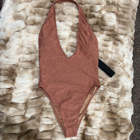 MONO B ONE PIECE SWIMSUIT. APRICOT LANE TERRACOTA COLORED / L - Picture 5 of 10